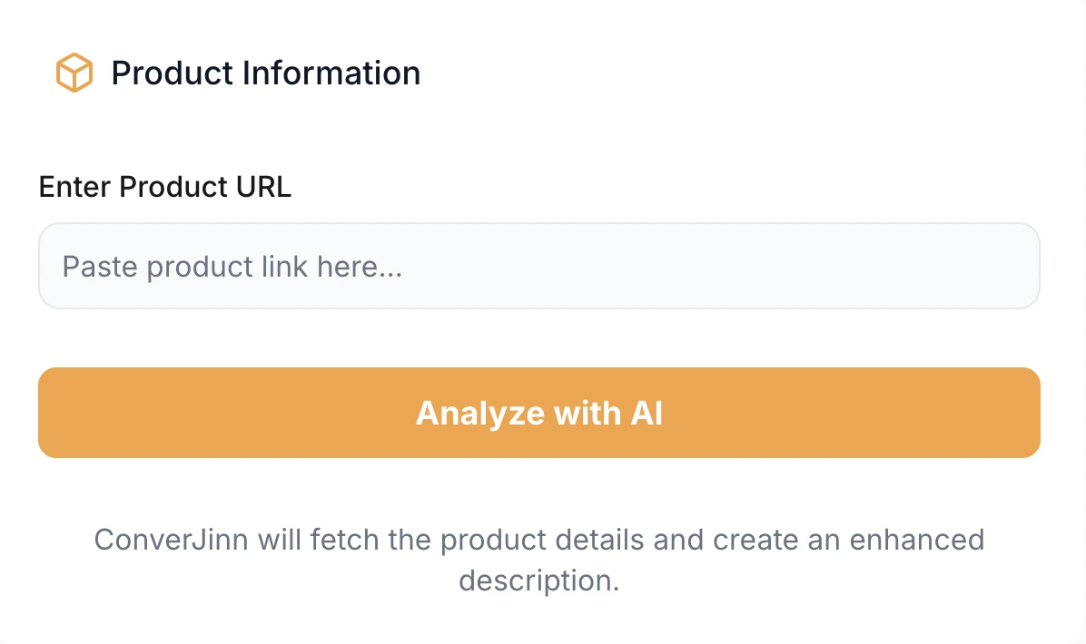 Paste a product URL